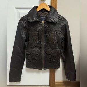 American Eagle - vintage genuine leather jacket - Small